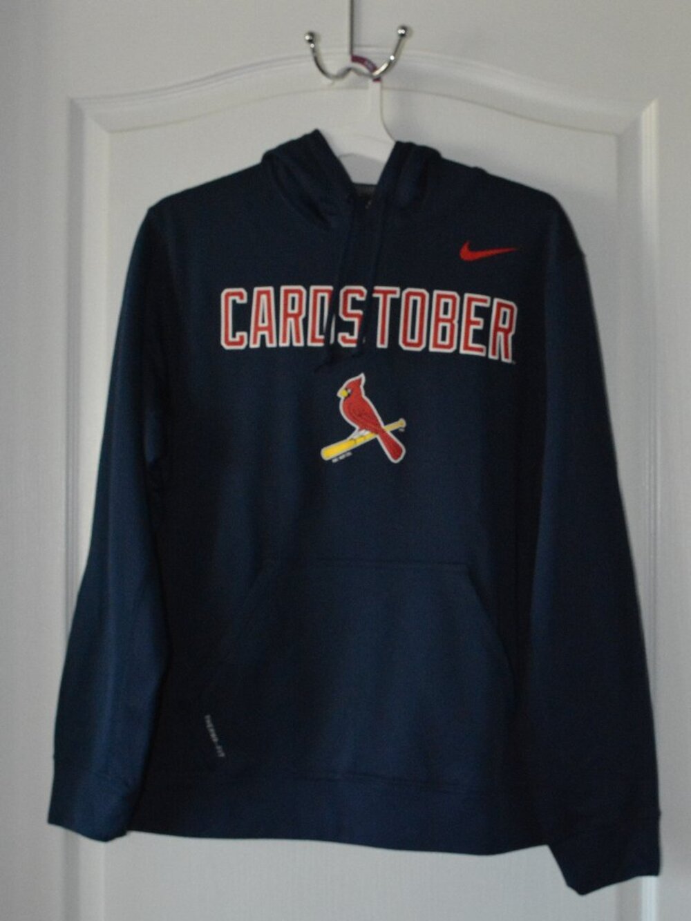 Nike Therma Fit Men's Blue St. Louis Cardinals "Cardstober" Pullover Hoodie sz M